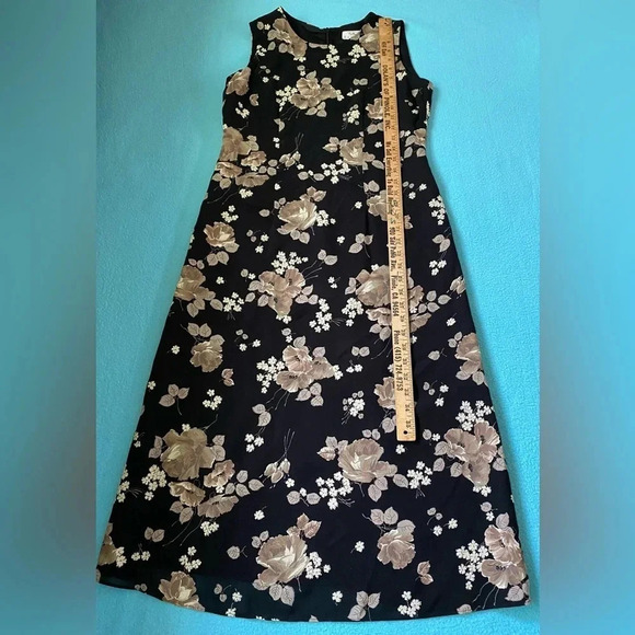TALBOTS Petites maxi floral tank style dress fully lined cottagecore NEW size 2 - Picture 10 of 11